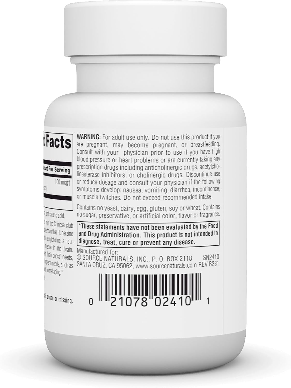 Source Naturals Huperzine A 100mcg – 120 Tablets - görsel 3