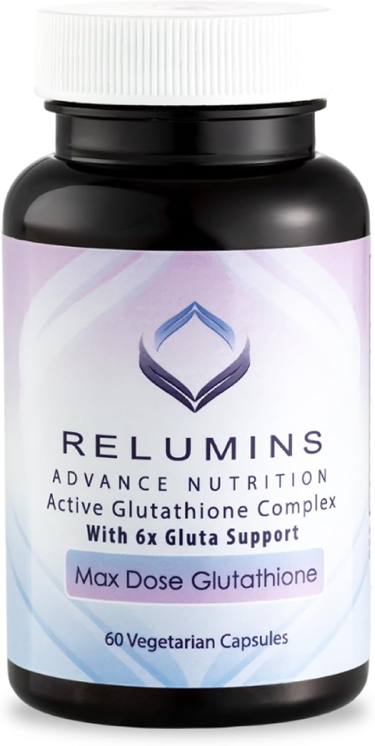 Relumins Advance White Active Glutathione Complex - Max Dose 900mg Glutathione with 6X Boosters, ALA & NAC - 60 Capsules (30 Servings) - görsel 1