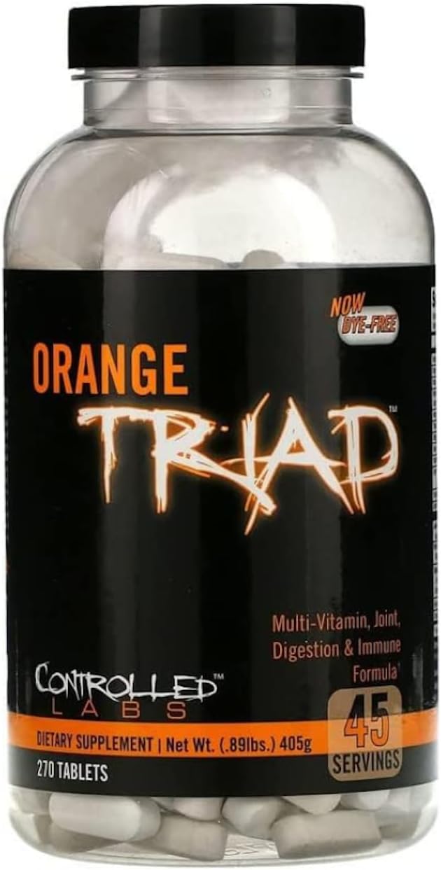 CONTROLLED LABS Orange Triad Multivitamin – Iron-Free, Joint and Immune Support (270 Capsules, 45 Servings) - görsel 1