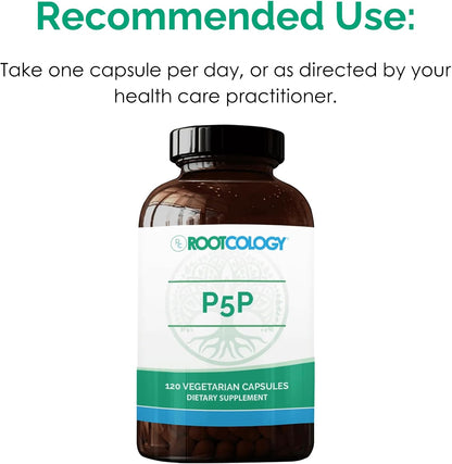 Rootcology by Dr Izabella Wentz | P5P | Active Vitamin B6 to Support Balanced Mood and Healthy Response to Stress | 120 Vegetarian Capsules