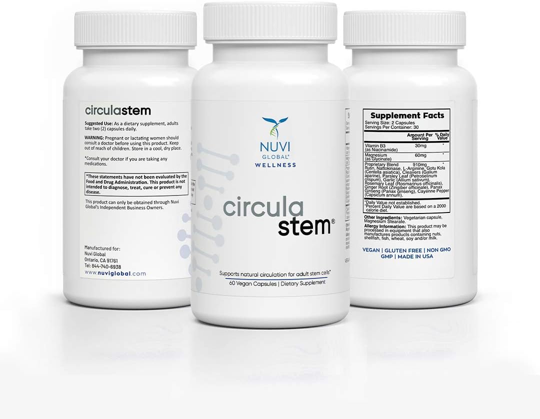 CIRCULA STEM - Stem Cell Nutrition Supplement by NuVi Global, 60 Capsules - görsel 1