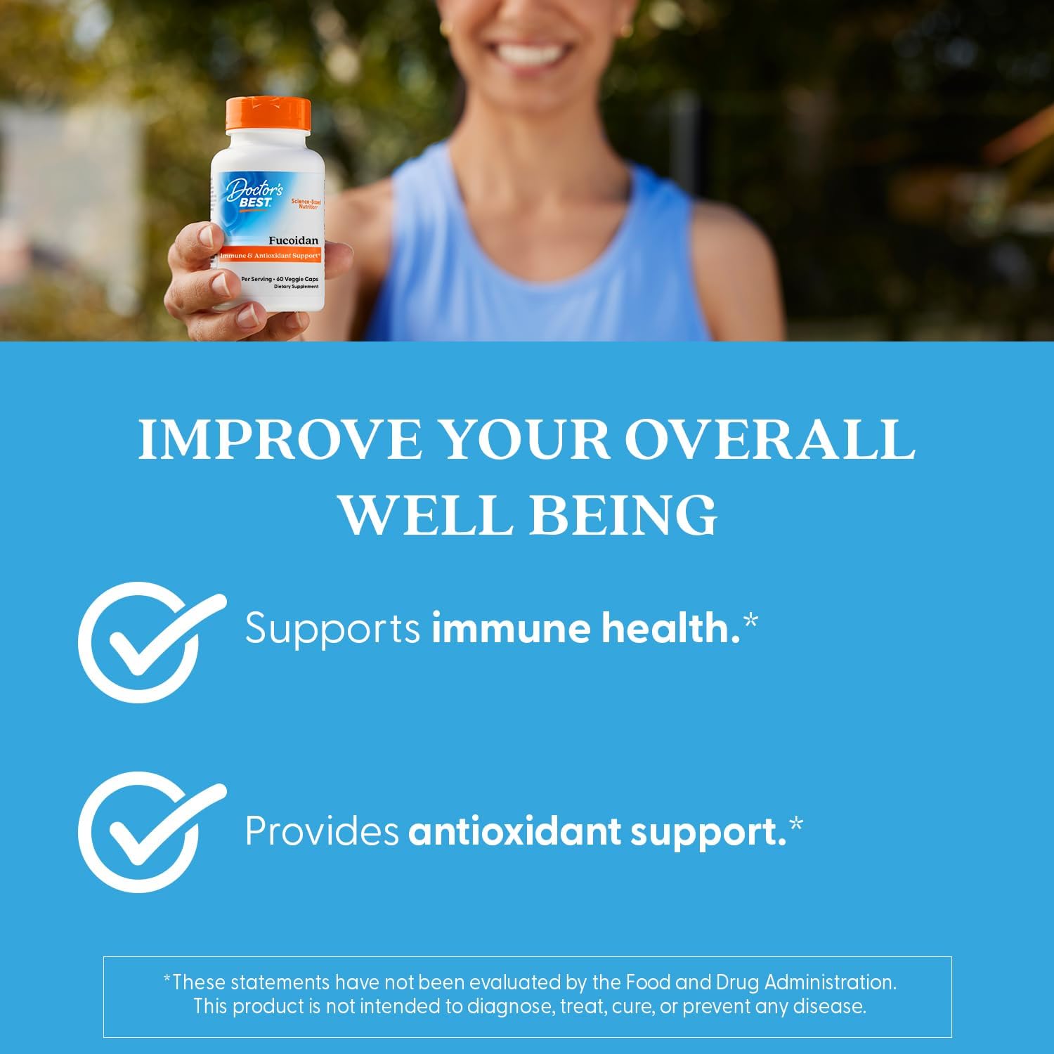 Doctor's Best Fucoidan 600mg Food Supplement - 60 Vegan Capsules - görsel 6