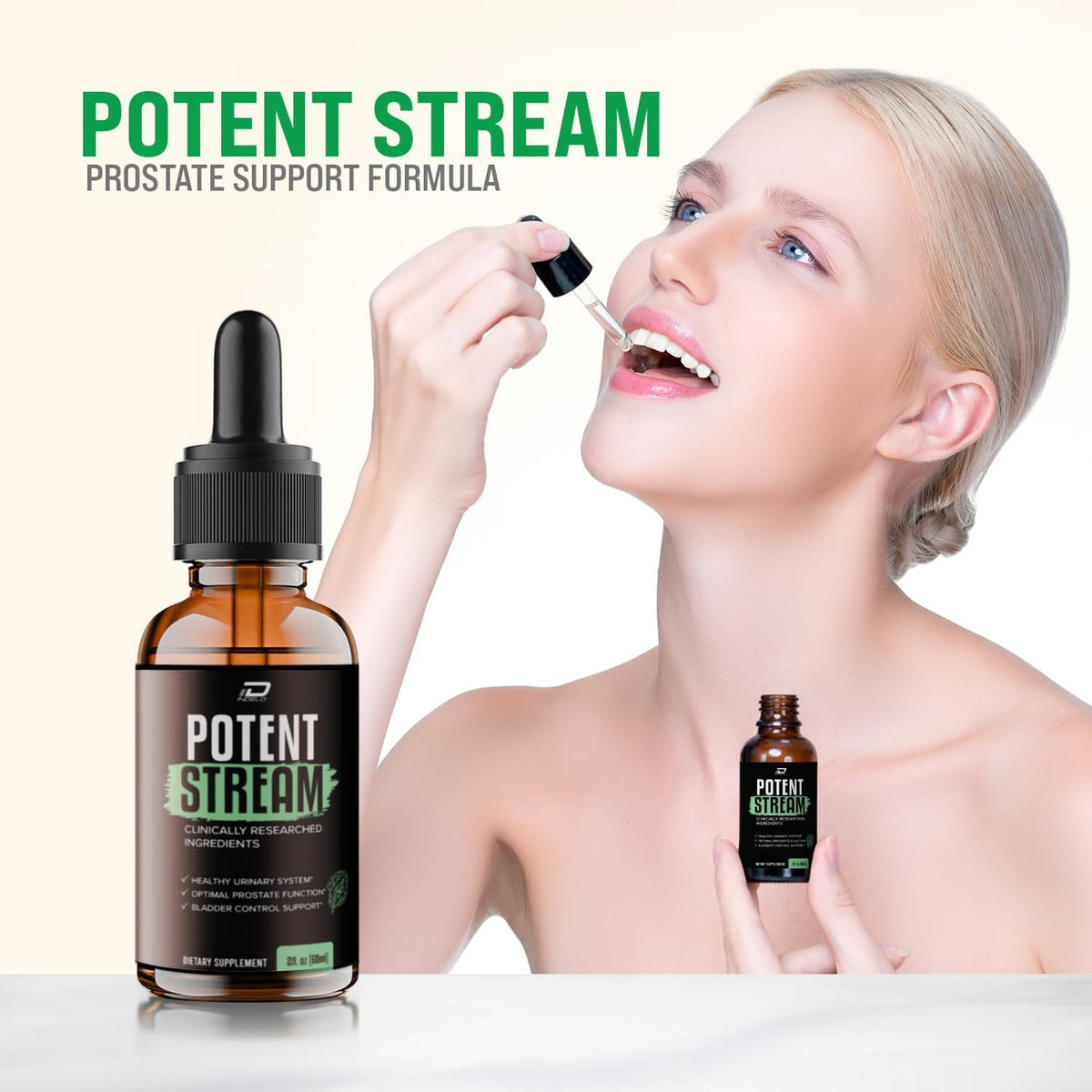 Potent Stream Drops for Men’s Health – Prostate Support Supplement, Maximum Strength Liquid, 3 Pack (3 Month Supply) - görsel 4