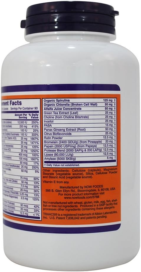 NOW Foods Multi Vitamin Iron Free - 180 VegiCaps (Pack of 2) - görsel 4