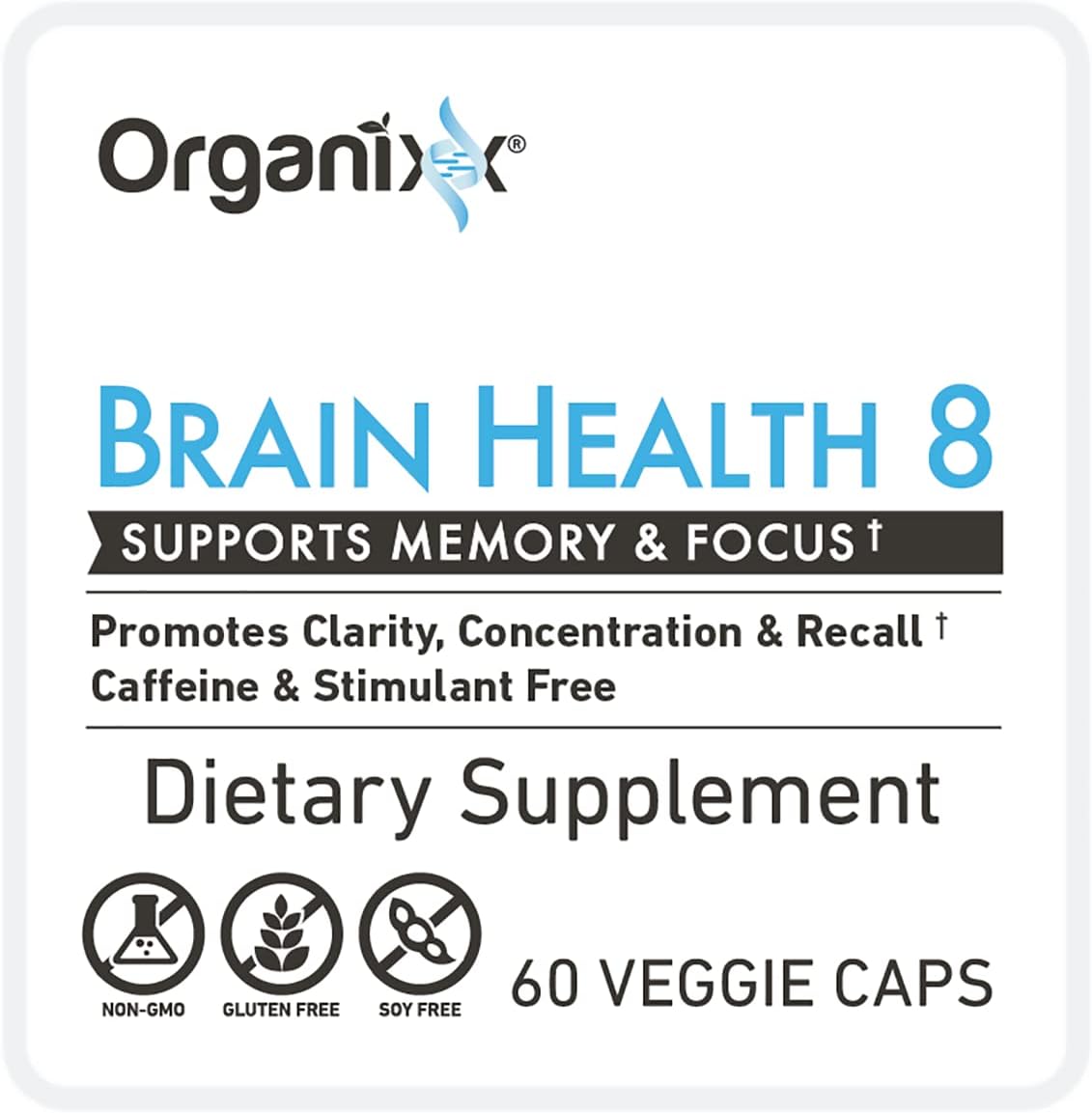 Organixx Ageless Brain – Brain Health Food Supplement – 60 Vegetarian Capsules - görsel 8