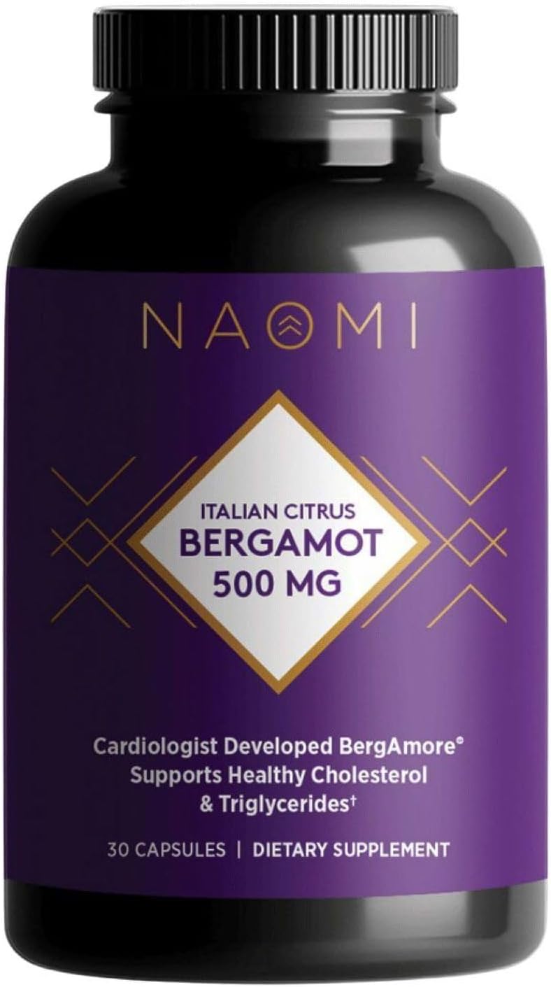 NAOMI Italian Citrus Bergamot 500mg – Patented BergAmore® Extract, Supports Normal Cholesterol & Triglyceride Levels, 30-Day Supply - görsel 1