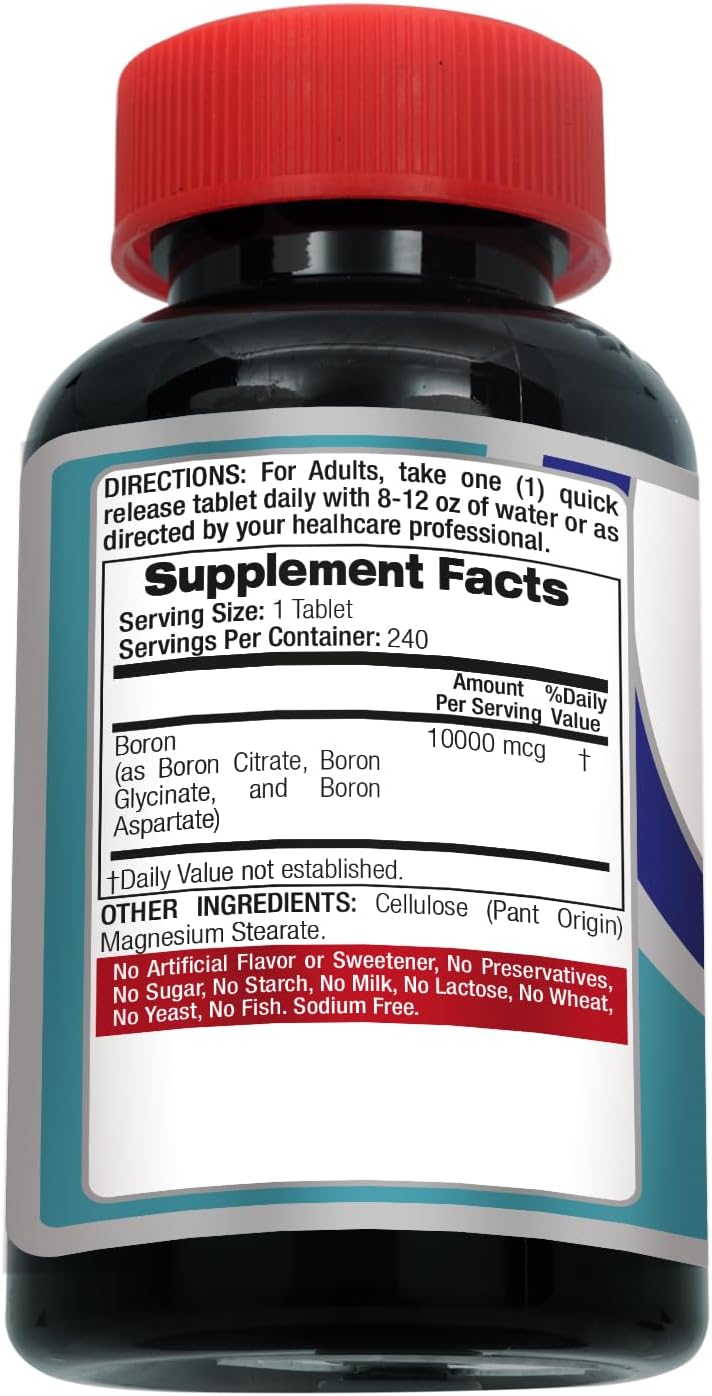 Lab Boron 10 mg Supplement – 240 Servings - görsel 9