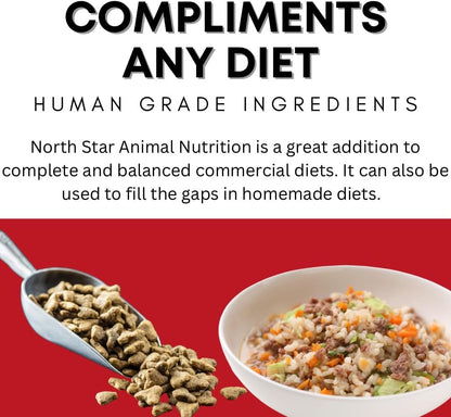 North Star Animal Nutrition Canine Multivitamin Supplement All-in-One - 227 g Powder for Dogs with Minerals, Vitamins, Prebiotics and Probiotics