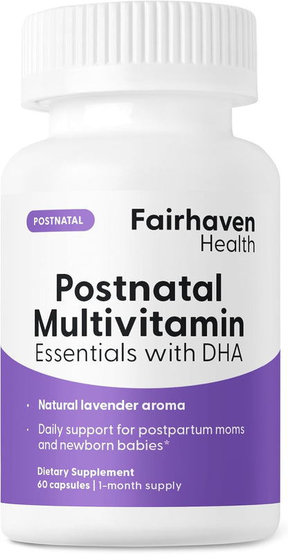 Fairhaven Health Postnatal Multivitamin Essentials – Vegan Daily Multivitamin for New Mothers