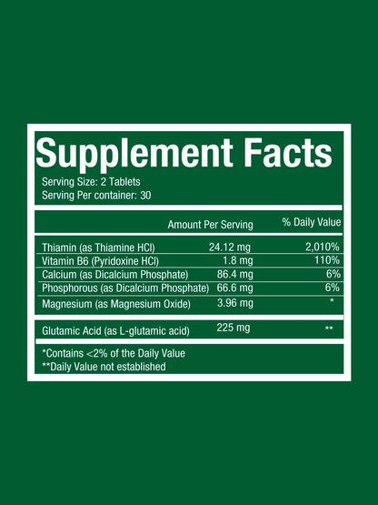 Fitina Brain Supplement with Vitamin B6 & Thiamine for Memory, Focus and Cognitive Support