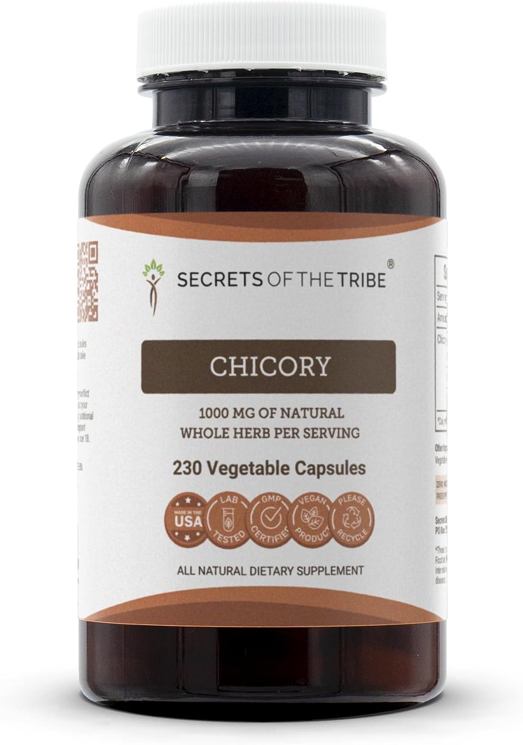 Secrets of the Tribe Chicory 90 Capsules, 1000 mg - Dried Root (Cichorium Intybus) - görsel 7