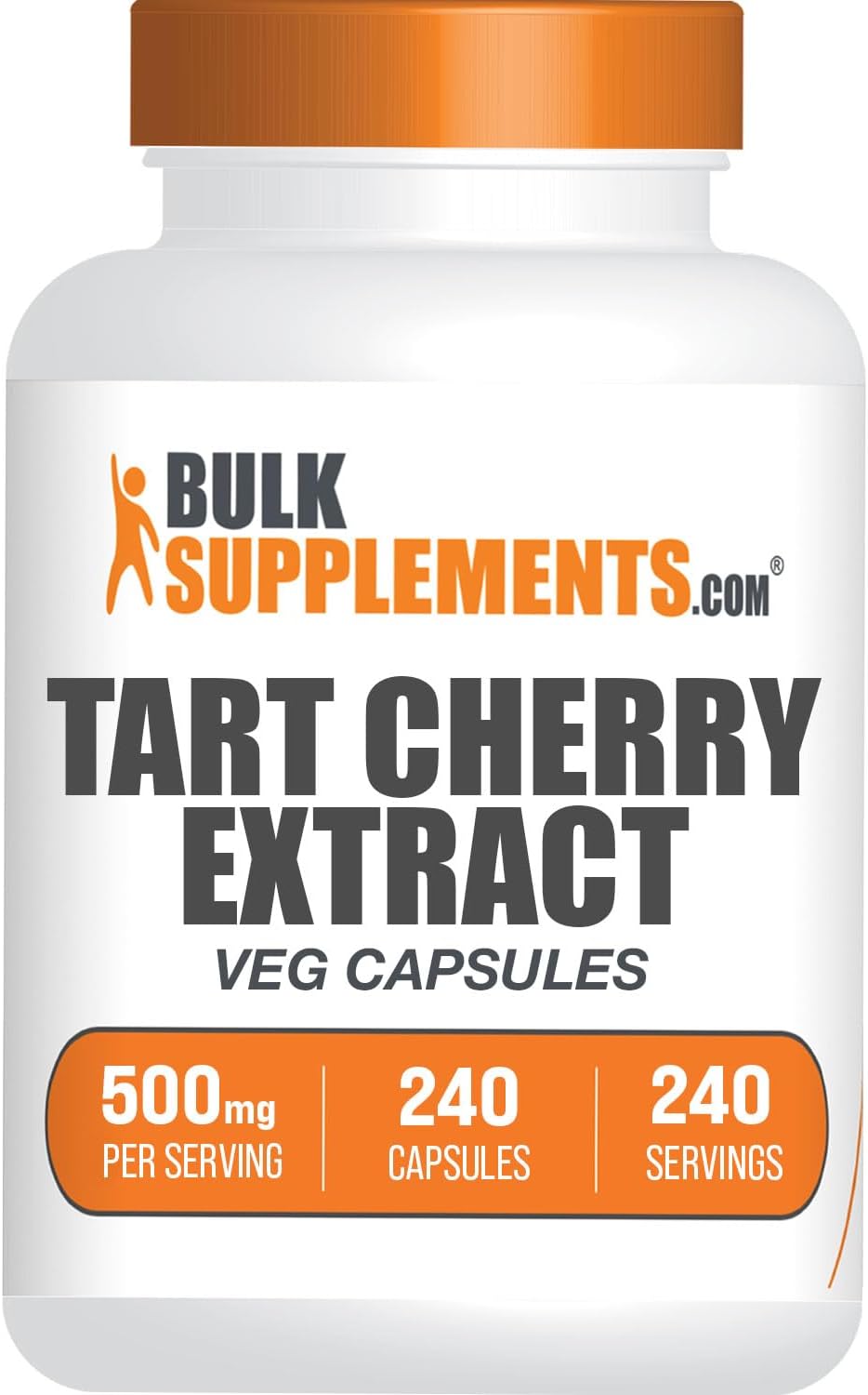 BulkSupplements Tart Cherry Extract Capsules 500 mg, 240 Vegan Capsules - görsel 1