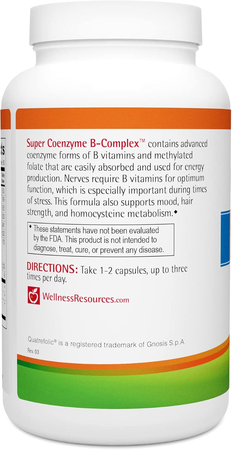 Wellness Resources Super Coenzyme B Complex – 180 Capsules - görsel 4