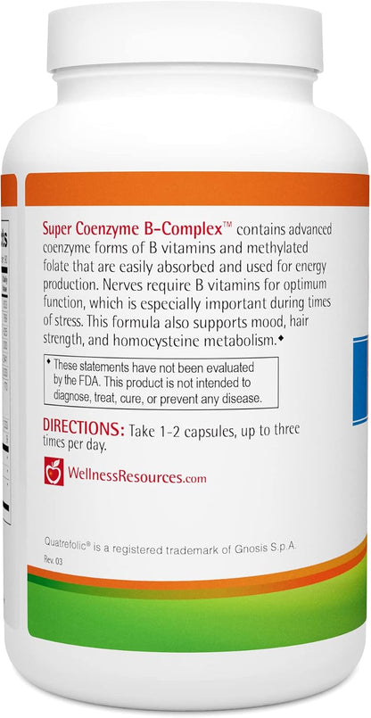 Wellness Resources Super Coenzyme B Complex – 180 Capsules