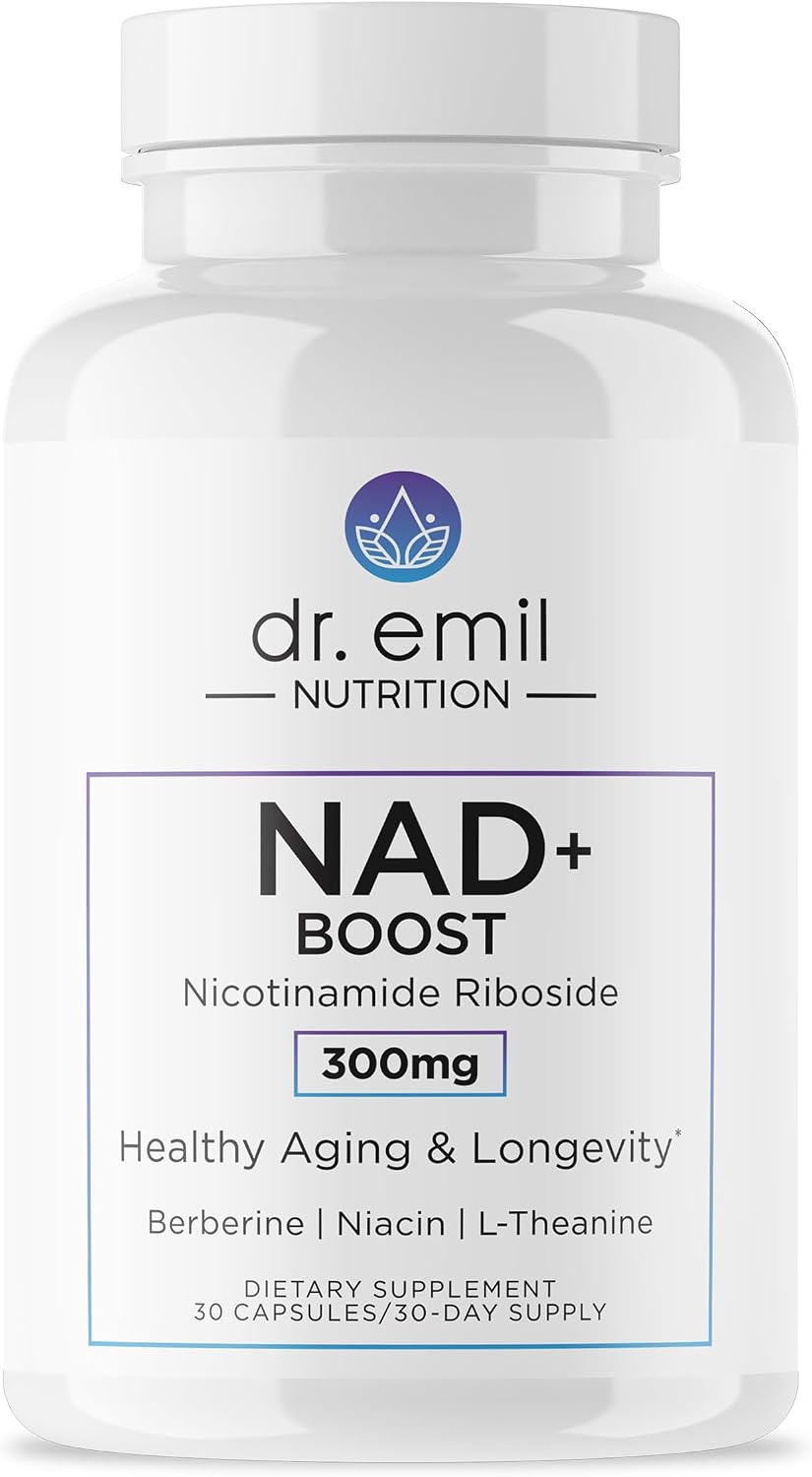 DR. EMIL NUTRITION NAD+ Boost – Nicotinamide Riboside with Berberine & L-Theanine – 30-Day Supply - görsel 1