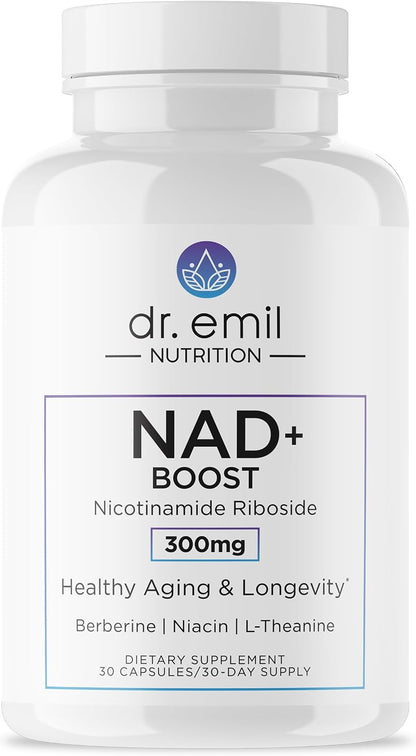DR. EMIL NUTRITION NAD+ Boost – Nicotinamide Riboside with Berberine & L-Theanine – 30-Day Supply
