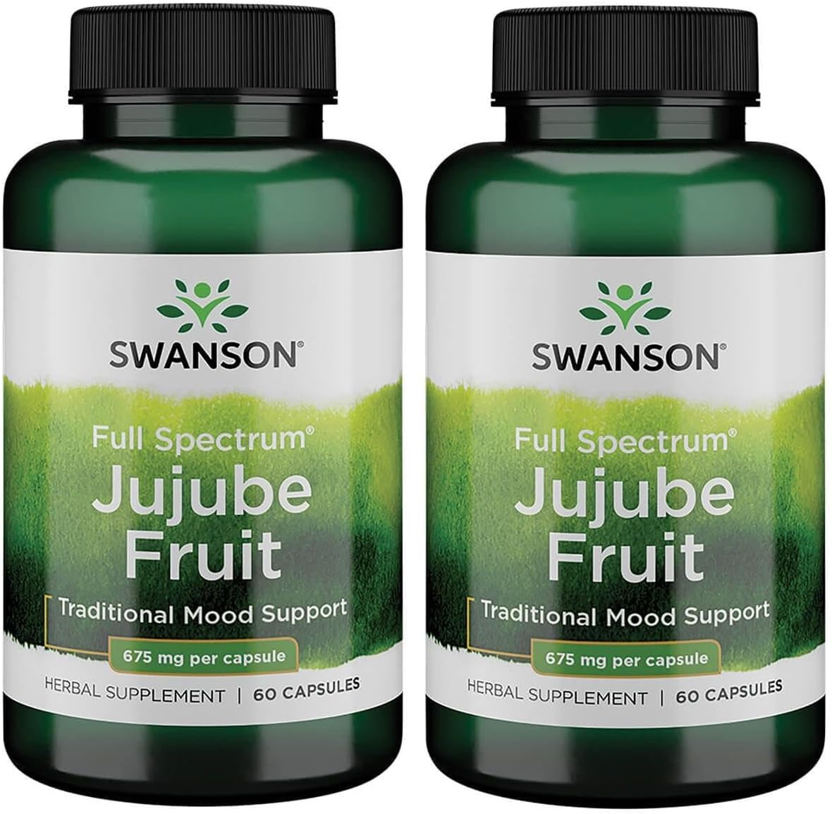 Swanson Jujube Fruit Supplement - Full Spectrum Capsules for Stress & Mood Support (2 Pack, 120 Capsules) - görsel 1