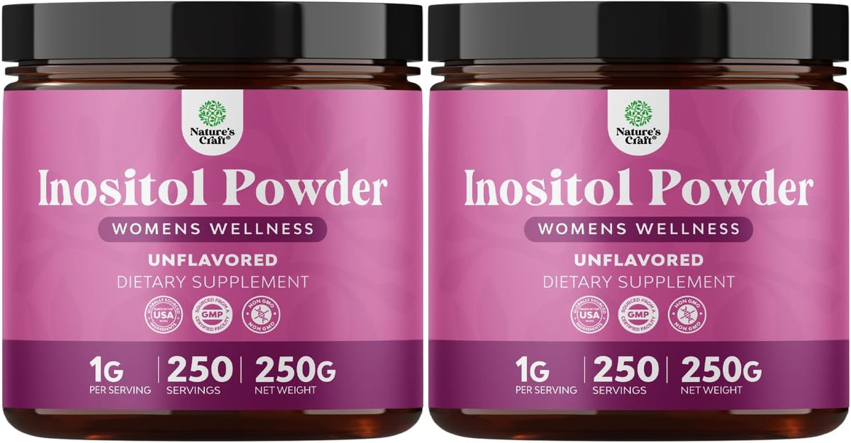 Premium Inositol Powder – Fertility Support Supplement – 250g (2 Pack) - görsel 1