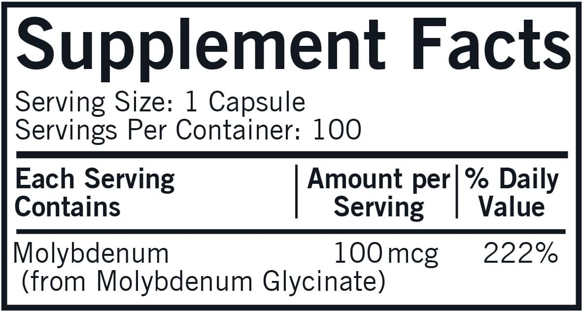 Kirkman Molybdenum 100 mcg - 100 Capsules - görsel 2