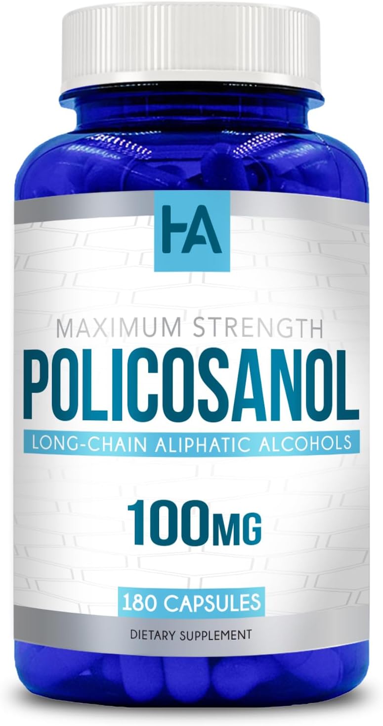 High Strength Policosanol Supplement – 100 mg, 90 Servings – Vegan, Non-GMO, Gluten-free - görsel 1
