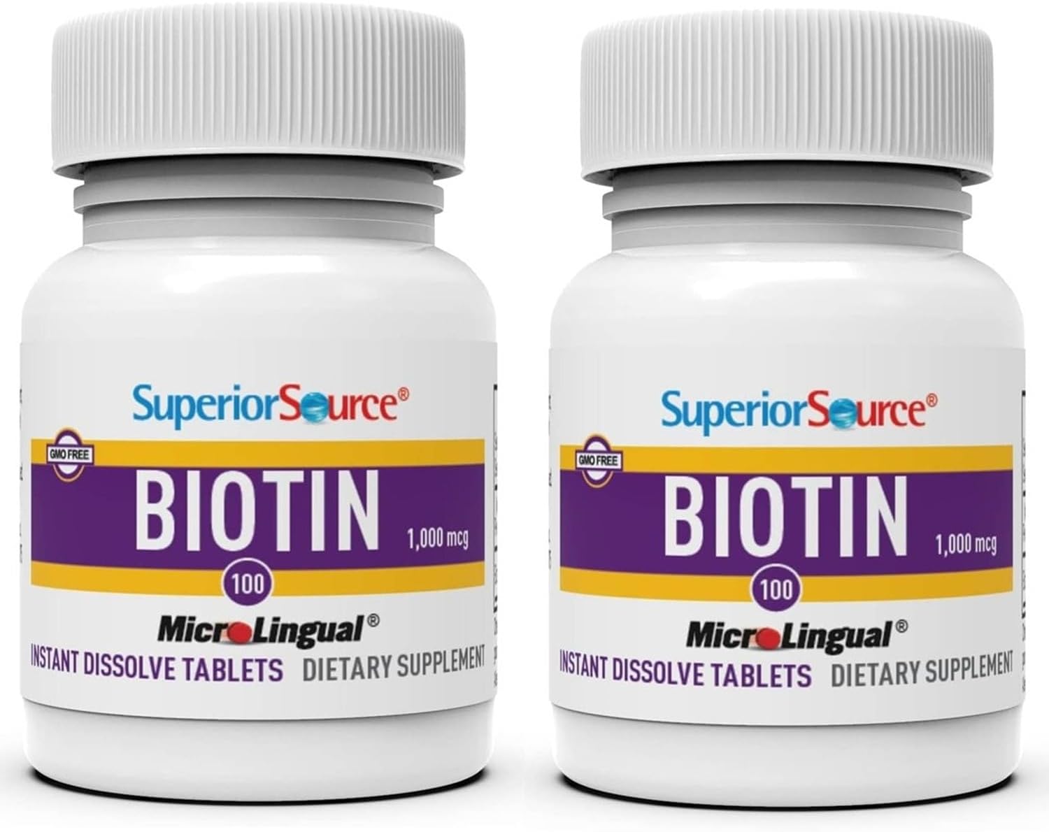 Superior Source Biotin 1000 mcg MicroLingual Quick-Dissolve Tablets, 100 Tablets - görsel 10