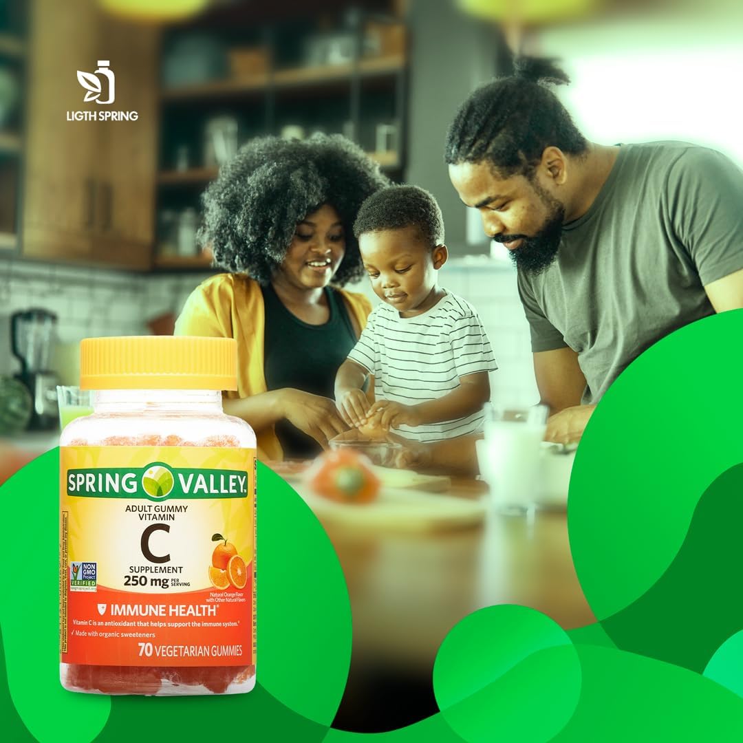 LightSpring Vegetarian Vitamin C Gummies for Adults, 250 mg, 70 Count (3-Pack) - görsel 6