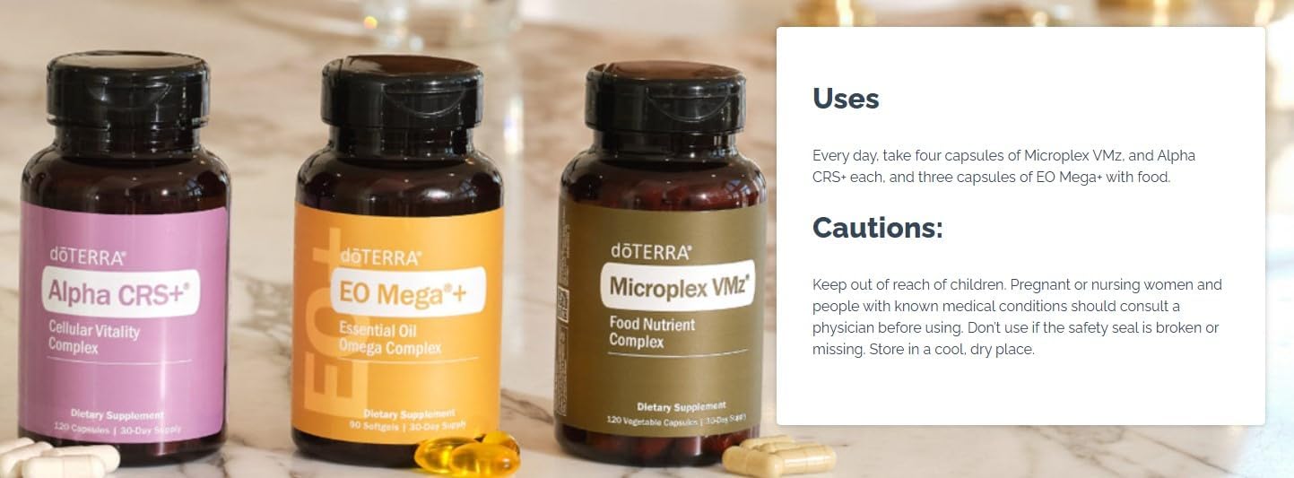 doTERRA Lifelong Vitality Pack - Alpha CRS+, xEO Mega, and Microplex VMz - görsel 5