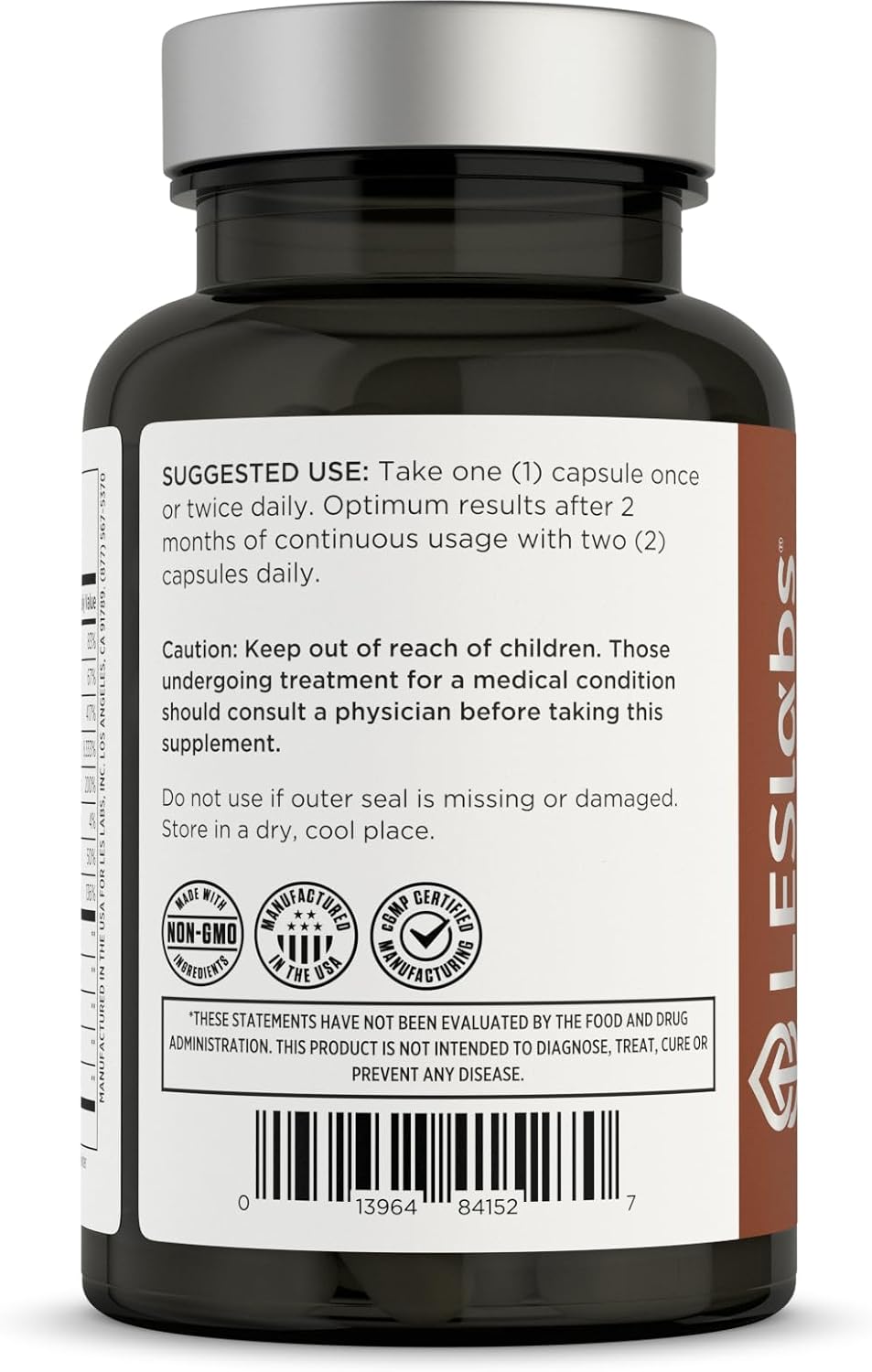 LES Labs Hair Health – Hair Growth & Nail Supplement with Keratin, Biotin, Pumpkin Seed & MSM – 60 Capsules - görsel 3