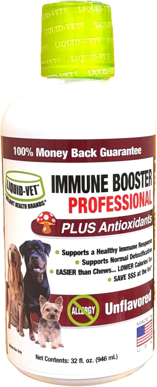 Immune Support for Dogs – Antioxidant & Gut Health – Inulin, Beta-Glucan & Omega-3s – Liquid for Picky Eaters - görsel 10