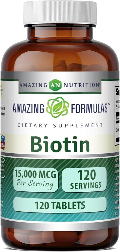 Amazing Formulae Biotin 15000 mcg - 120 Tablets