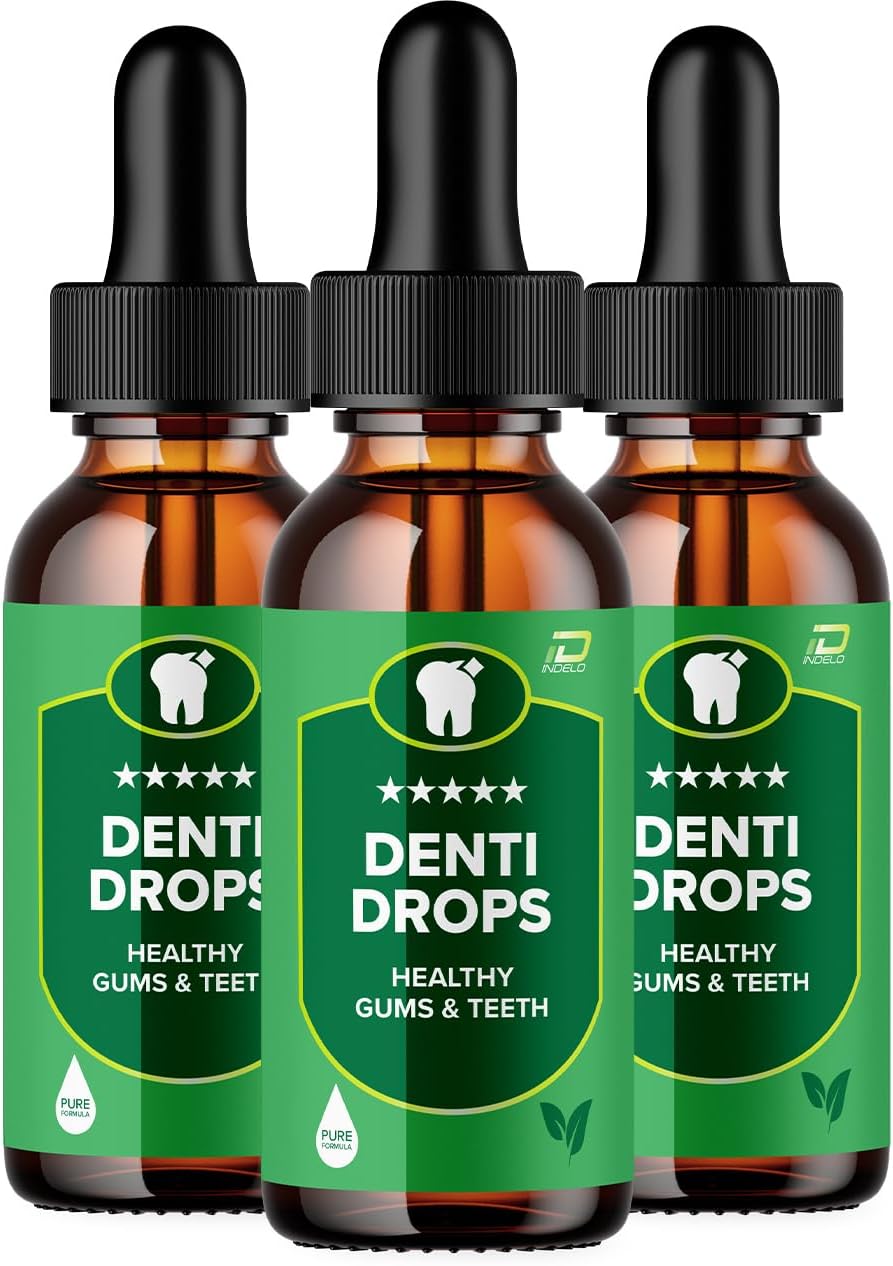 Denti Drops Pro - Natural Liquid Drops for Teeth and Gums (Pack of Three, Three-Month Supply) - görsel 1