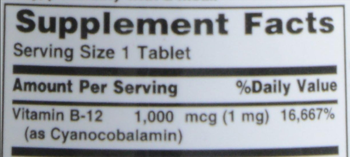Nature's Bounty Vitamin B-12 1000 mcg Tablets, 100 Count - görsel 5