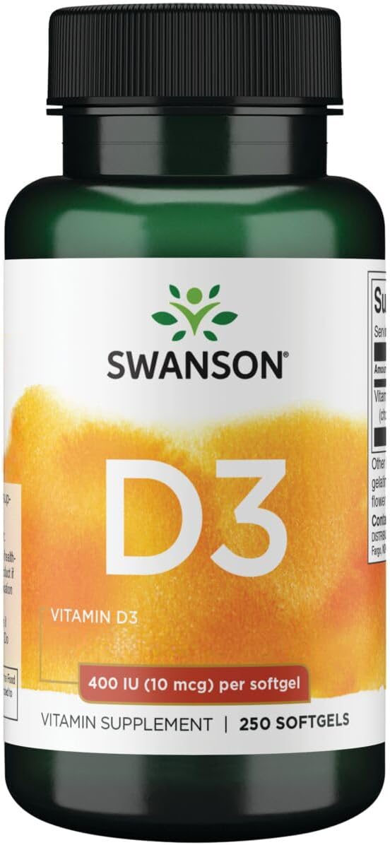 Swanson Vitamin D3 400 IU (10 µg) – 250 Capsules - görsel 1