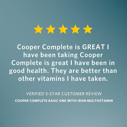 Cooper Complete Basic One Multivitamin with Iron - 60 Tablets (Pack of 3)
