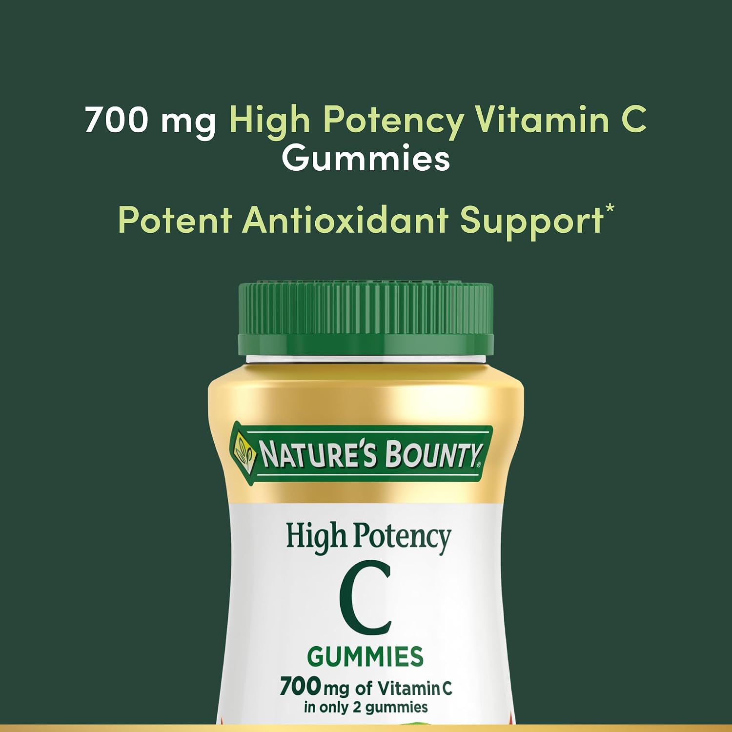 Nature's Bounty Vitamin C Gummies 700mg - High Potency Immune Support Supplement, Orange Flavour, 60 Count - görsel 3