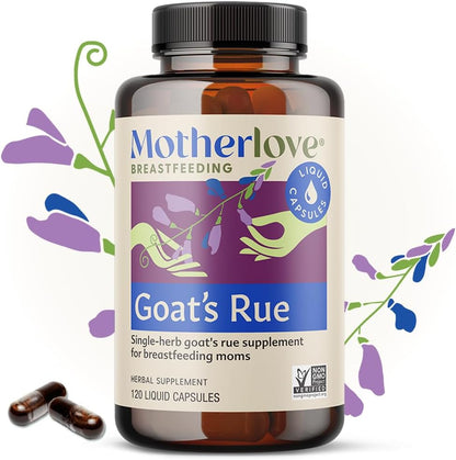 Motherlove Goat's Rue – Organic Lactation Supplement, 120 Liquid Capsules
