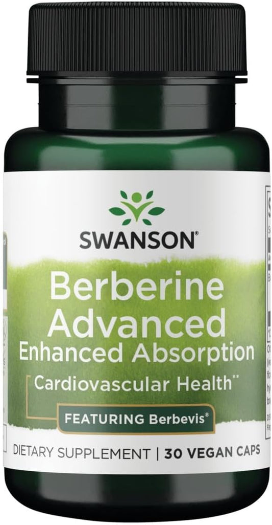 Swanson Berberine Advanced Enhanced Absorption - Berbevis 550 mg - 30 Vegan Capsules