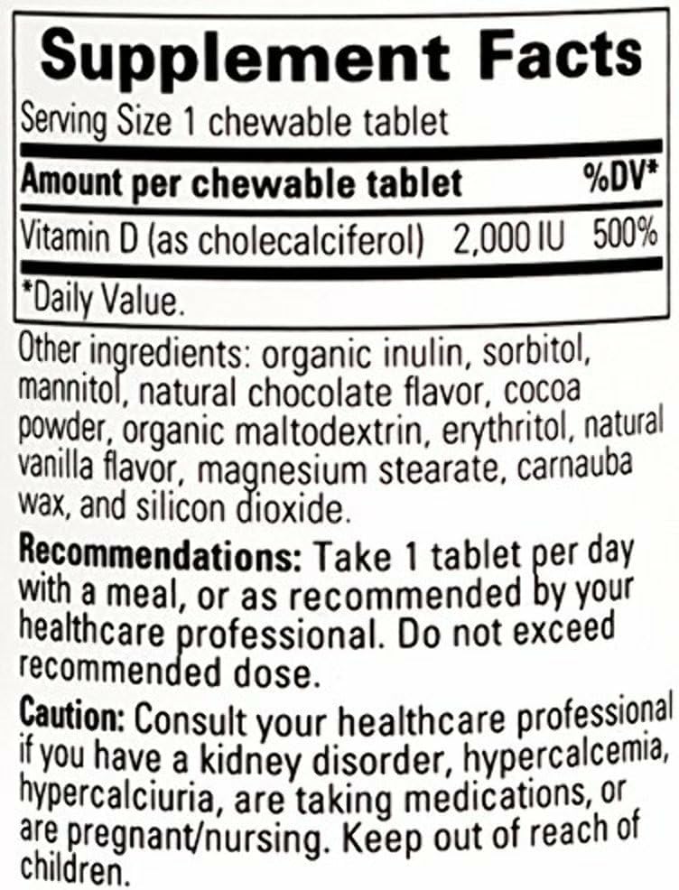 Integrative Therapeutics Vitamin D3 2,000 IU Chewable Tablets – Bone Health & Immune Support - görsel 5
