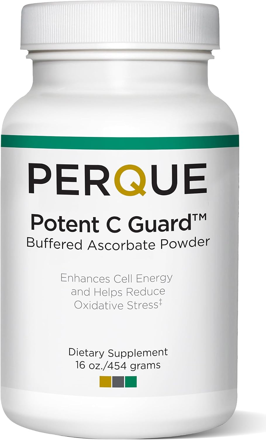 PERQUE Buffered Vitamin C Ascorbate Powder - pH Balanced, Allergen-Free, Effervescent - 454 g - görsel 1
