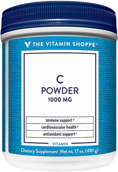 The Vitamin Shoppe Vitamin C 1,000 mg Powder – Immune Support, Antioxidant Protection & Collagen Formation
