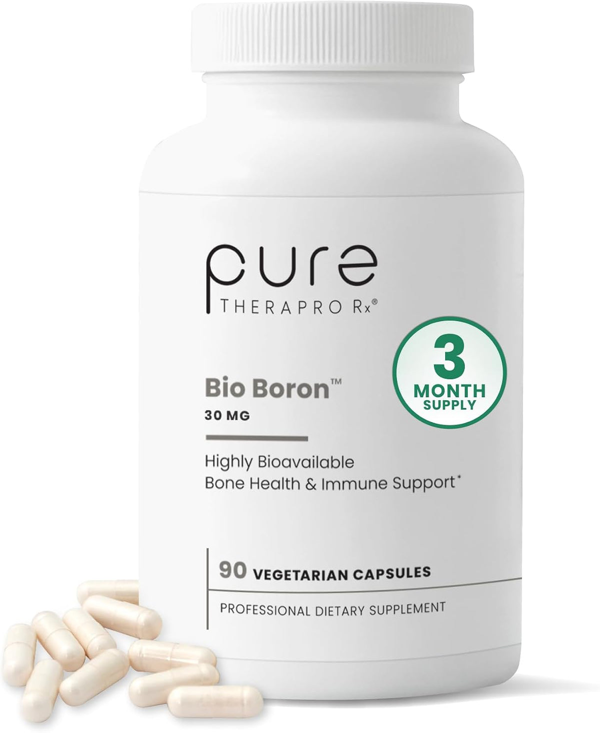 Pure TheraPro Rx Bio Boron - 30mg - 90 Capsules - Albion Bororganic Glycine Boron Supplement - görsel 1