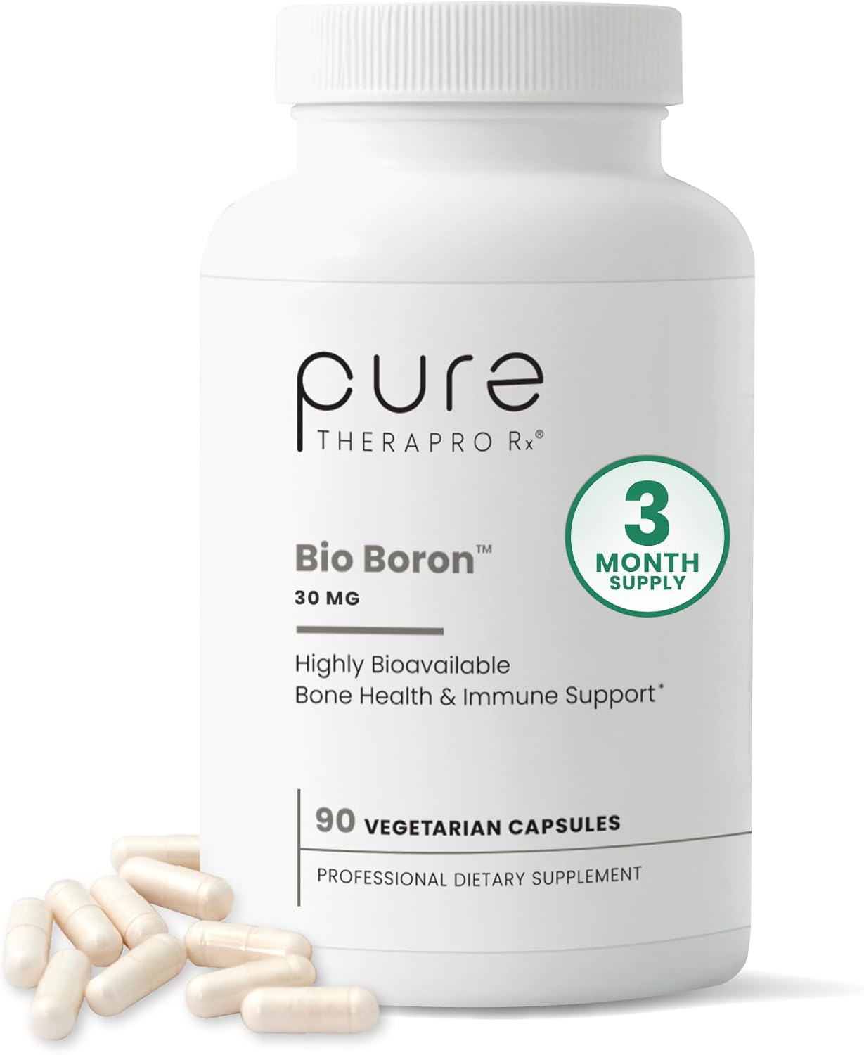 Pure TheraPro Rx Bio Boron - 30mg - 90 Capsules - Albion Bororganic Glycine Boron Supplement - görsel 1