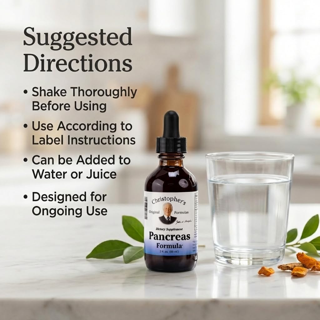 Christopher's Original Formulae Pancreas Formula Extract, 2 fl oz (59 ml) - görsel 6