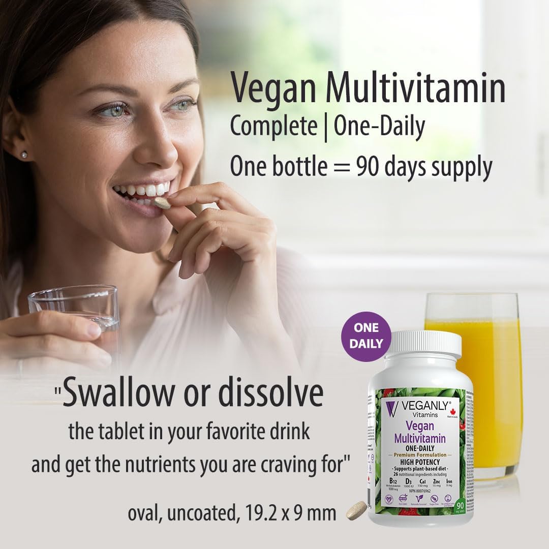 VEGANLY Vegan Multivitamin One-Daily – 90 Tablets - görsel 5