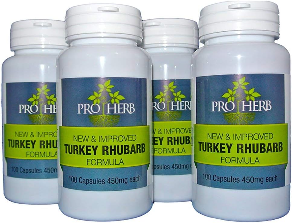Pro Herb Turkey Rhubarb 450 mg, 100 Capsules - görsel 4