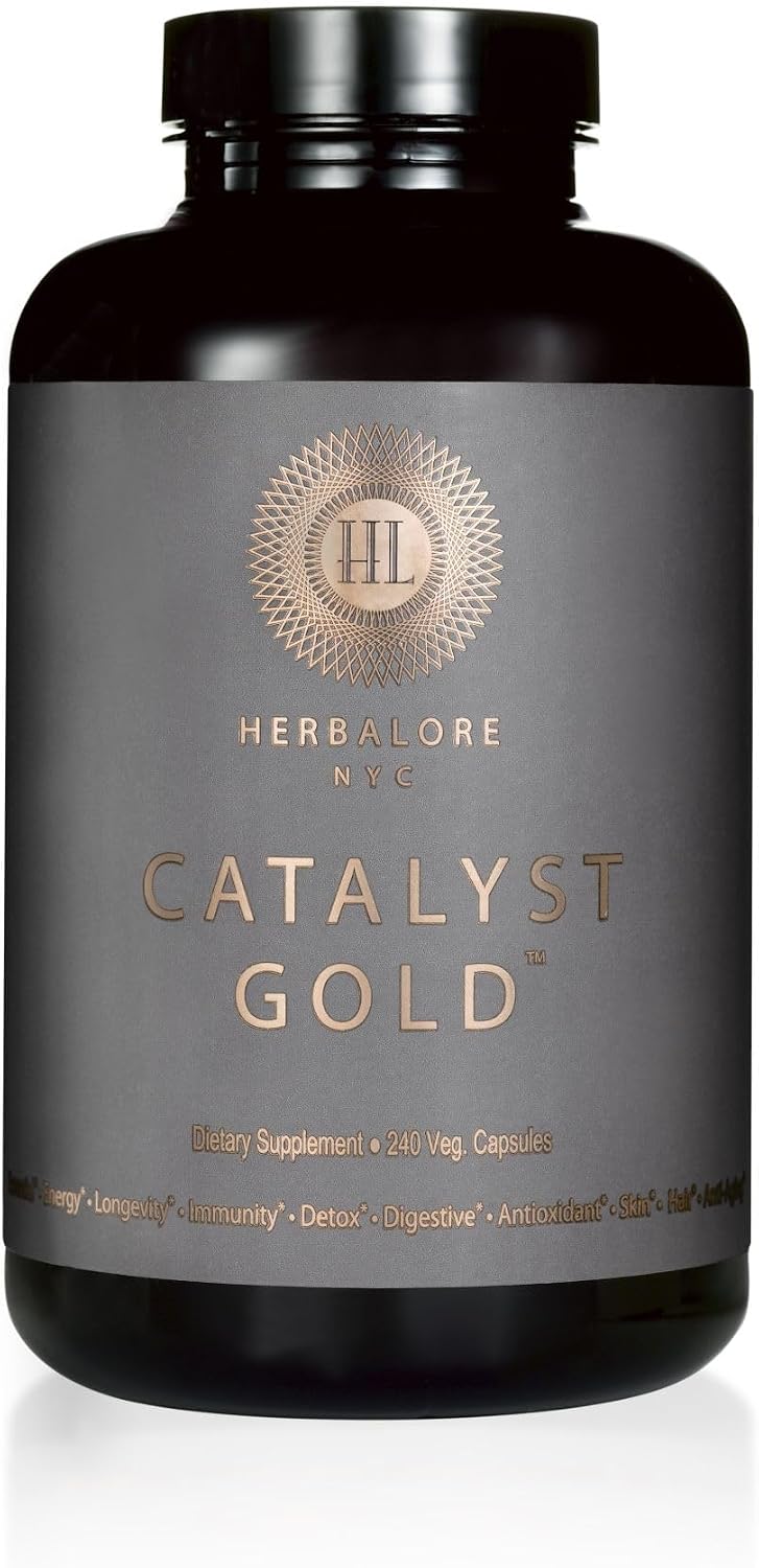Natural Catalyst Gold Superfood Supplement for Immunity, Digestion, Hair, Skin and Nails (240 Capsules) - görsel 1