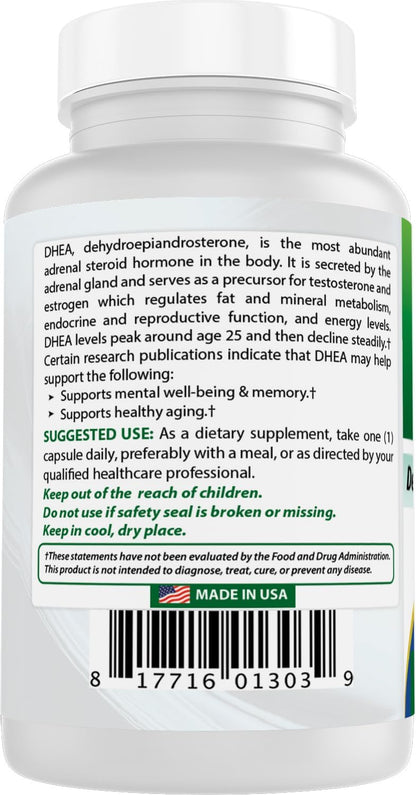 Best Naturals Micronised DHEA 25 mg 180 Capsules