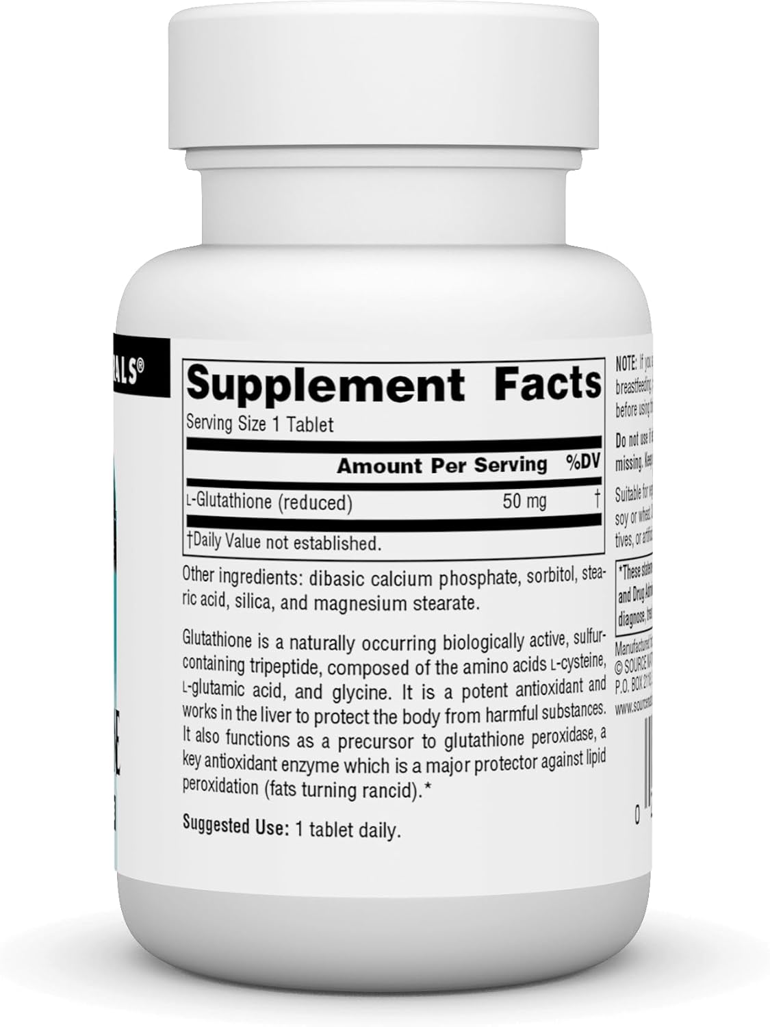 Source Naturals Reduced Glutathione 50 mg - 60 Tablets - görsel 2