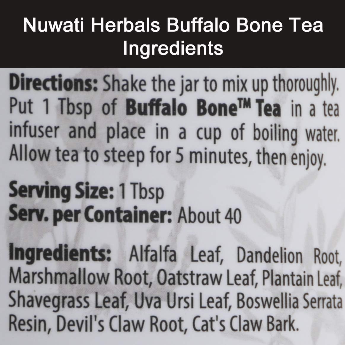 Buffalo Bone Herbal Tea – Rich in Minerals for Bones, Hair & Skin – Loose Tea, 113 g - görsel 2