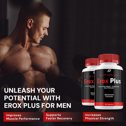 Erox Plus for Men – Natural Dietary Supplement, 60 Capsules